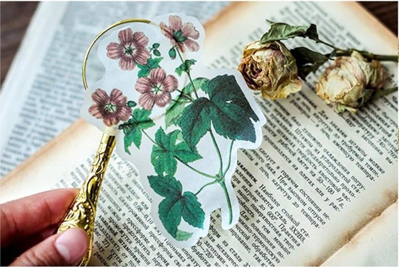 Doraking 60pcs Laptop Scrapbook Stickers, Doraking DIY Decorative Vintage Flowers Plants Set Stickers for Laptop Envelop, Scrapbook, Luggage, Windows, Glasses, Friendly to Kids (Vintage Flower) - Image 5